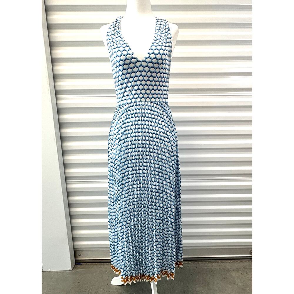 Le Superbe Dress Santorini Dream White Blue Halter, Women’s Size XS